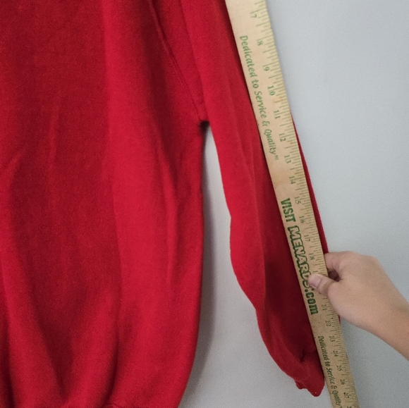Mickey Mouse Red Christmas Holiday Sweatshirt Size XL Unisex Handmade Jerzees - Picture 11 of 11